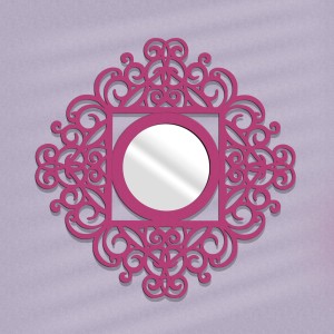 Miroir décoratif ajouré BERNADETTE, 60 CM