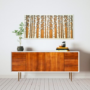 AŻUROWA DEKORACJA ŚCIENNA Z DREWNA, BRZOZY,  DWIE WARSTWY, RUSTYKALNA OZDOBA  NA ŚCIANĘ 