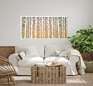 AŻUROWA DEKORACJA ŚCIENNA Z DREWNA, BRZOZY,  DWIE WARSTWY, RUSTYKALNA OZDOBA  NA ŚCIANĘ 