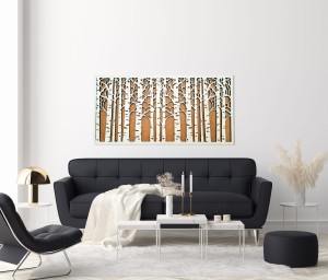 AŻUROWA DEKORACJA ŚCIENNA Z DREWNA, BRZOZY,  DWIE WARSTWY, RUSTYKALNA OZDOBA  NA ŚCIANĘ 