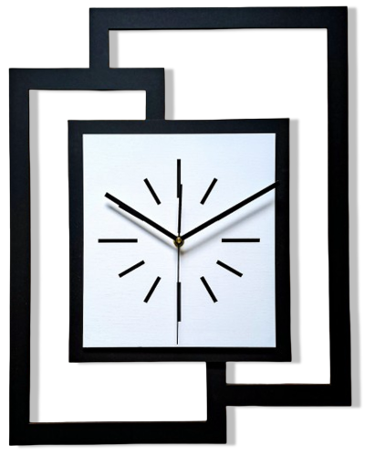 DUŻY, NOWOCZESNY ZEGAR ŚCIENNY,GEOMETRYCZNY,  PROSTOKĄT, ABSTRAKCYJNY, MINIMALISTYCZNY, LOFT, HANDMADE, DREWNO, BIAŁY, 44 x 56 cm   