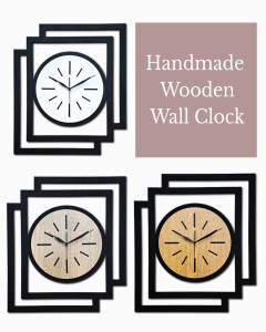 DUŻY, NOWOCZESNY, OZDOBNY, ZEGAR NA ŚCIANĘ, INDUSTRIALNY, GEOMETRYCZNY, DO SALONU, DO KUCHNI,MINIMALISTYCZNY, LOFT, HANDMADE, DREWNIANY, CZARNY/ DĄB ZŁOTY, CICHY 