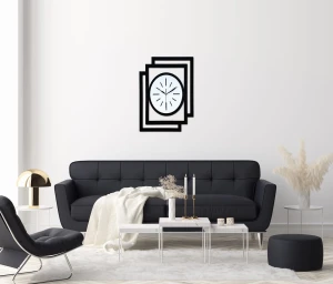 DUŻY, NOWOCZESNY, DEKORACYJNY ZEGAR NA ŚCIANĘ, OWAL, INDUSTRIALNY, GEOMETRYCZNY, DO SALONU, DO KUCHNI,MINIMALISTYCZNY, LOFT, HANDMADE, DREWNIANY, CZARNY/BIAŁY, CICHY