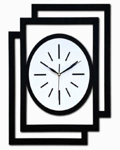 DUŻY, NOWOCZESNY, DEKORACYJNY ZEGAR NA ŚCIANĘ, OWAL, INDUSTRIALNY, GEOMETRYCZNY, DO SALONU, DO KUCHNI,MINIMALISTYCZNY, LOFT, HANDMADE, DREWNIANY, CZARNY/BIAŁY, CICHY