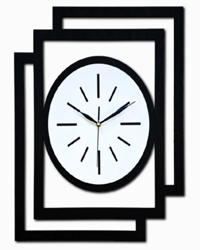 DUŻY, NOWOCZESNY, DEKORACYJNY ZEGAR NA ŚCIANĘ, OWAL, INDUSTRIALNY, GEOMETRYCZNY, DO SALONU, DO KUCHNI,MINIMALISTYCZNY, LOFT, HANDMADE, DREWNIANY, CZARNY/BIAŁY, CICHY