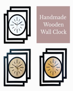 DUŻY, NOWOCZESNY, DEKORACYJNY ZEGAR ŚCIENNY, OWAL, INDUSTRIALNY, GEOMETRYCZNY, DO SALONU, DO KUCHNI,MINIMALISTYCZNY, LOFT, HANDMADE, Z DREWNA, CZARNY/DĄB SONOMA, CICHY