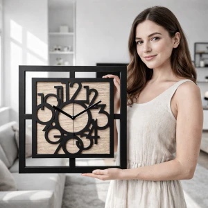 BELLE HORLOGE MURALE DÉCORATIVE AJOURÉE, MANDALA, NOIRE (1) (1) (1) (1) (1) (1) (1) (1) (1) (1) (1) (1) (1) (1) (1) (1) (1) (1)