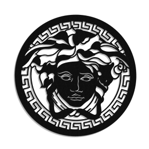 DEKORACYJNY PANEL AŻUROWY, MEDUZA, GORGONA, DEKORACJA ŚCIENNA 3D, ORNAMENT,60 cm, CZARNY 