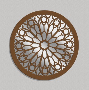 MIROIR GOTHIQUE DÉCORATIF NOTRE DAME, 56 cm