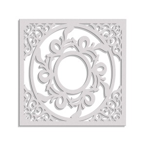 DEKORACYJNY PANEL AŻUROWY, CHINA STYLE, DEKORACJA ŚCIENNA 3D, ORNAMENT, 60 cm, BIAŁY 