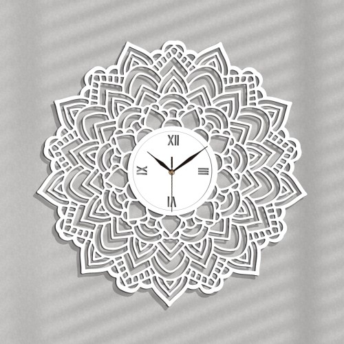 DEKORACYJNY ZEGAR AŻUROWY, KORONKA, VINTAGE,60 cm   