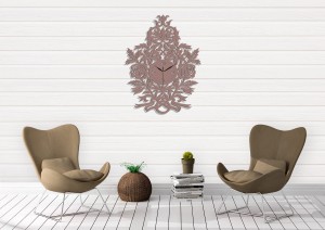 DEKORACYJNY, AŻUROWY ZEGAR ŚCIENNY, RÓŻE, VINTAGE