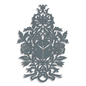 DEKORACYJNY, AŻUROWY ZEGAR ŚCIENNY, RÓŻE, VINTAGE