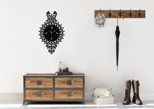 DEKORACYJNY, AŻUROWY ZEGAR ŚCIENNY,KONIE, VINTAGE