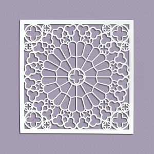 AŻUROWA DEKORACJA ŚCIENNA 3D, PANEL DEKORACYJNY, STRASBOURG, ORNAMENT, DYPTYK, BIAŁY