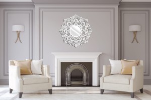 MIROIR DÉCORATIF AJOURÉ MANDALA, 65 cm