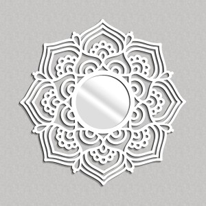 MIROIR DÉCORATIF AJOURÉ MANDALA, 65 cm