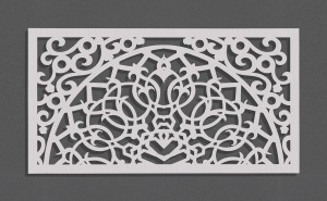 DEKORACYJNY PANEL AŻUROWY, MOROCCO, ORIENT STYLE,DEKORACJA ŚCIENNA 3D, ORNAMENT 63 x 120 cm, BIAŁY