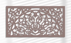 DEKORACYJNY PANEL AŻUROWY, MOROCCO, ORIENT STYLE,DEKORACJA ŚCIENNA 3D, ORNAMENT 63 x 120 cm, BIAŁY
