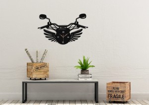 DEKORACYJNY, AŻUROWY ZEGAR, MOTOCYKL, PREZENT DLA MOTOCYKLISTY