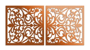 AŻUROWE PANELE DEKORACYJNE, VITTORIA, DYPTYK KWIATOWY, DEKORACJA ŚCIENNA 3D, ORNAMENT,60 x 120 cm, BIAŁY