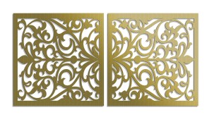 AŻUROWE PANELE DEKORACYJNE, VITTORIA, DYPTYK KWIATOWY, DEKORACJA ŚCIENNA 3D, ORNAMENT,60 x 120 cm, BIAŁY