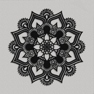 AŻUROWY PANEL DEKORACYJNY, MANDALA, HINDU, DEKORACJA  ŚCIENNA 3D,ORNAMENT, BIAŁY