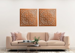 AŻUROWY PANEL DEKORACYJNY, MAROKAŃSKA ROZETA, DEKORACJA ŚCIENNA 3D,ORNAMENT, DYPTYK, CZARNY