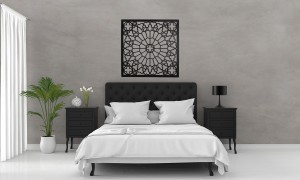 AŻUROWA DEKORACJA ŚCIENNA 3D, PANEL DEKORACYJNY, STRASBOURG, ORNAMENT, DYPTYK, BIAŁY