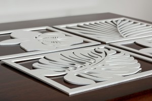 DEKORACYJNE PANELE AŻUROWE,  MONSTERA, PALMA, STORCZYK, STYL TROPIKALNY, DŻUNGLA, DEKORACJA ŚCIENNA 3D, BIAŁY