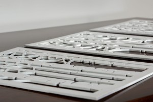 DEKORACYJNE PANELE AŻUROWE, TRYPTYK, BRZOZY, LAS, AŻUROWA DEKORACJA ŚCIENNA 3D, BIAŁY