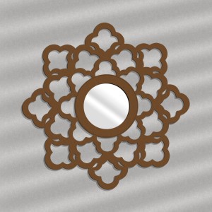 MIROIR DÉCORATIF AJOURÉ, ART DÉCO, MABELLE, 54 cm