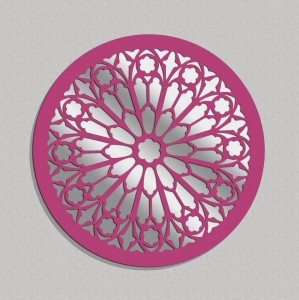 MIROIR GOTHIQUE DÉCORATIF NOTRE DAME, 56 cm