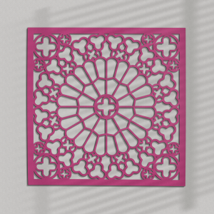 AŻUROWA DEKORACJA ŚCIENNA 3D, PANEL DEKORACYJNY, STRASBOURG, ORNAMENT, DYPTYK, BIAŁY