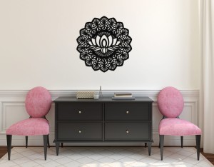 AŻUROWA DEKORACJA ŚCIENNA 3D, MANDALA, YOGA, PIĘKNY, DEKORACYJNY PANEL, BIAŁY 