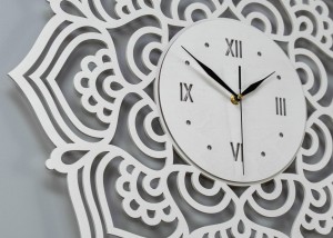 DEKORACYJNY, AŻUROWY ZEGAR ŚCIENNY, MANDALA, 60 cm