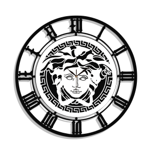DEKORACYJNY, AŻUROWY ZEGAR ŚCIENNY, MEDUZA, GORGONA, 60 cm 