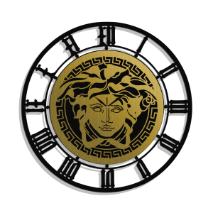 DEKORACYJNY, AŻUROWY ZEGAR ŚCIENNY, MEDUZA, GORGONA, 60 cm 