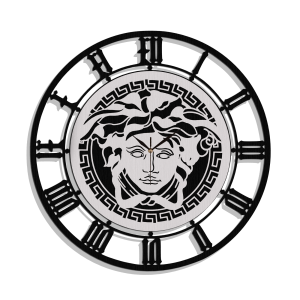DEKORACYJNY, AŻUROWY ZEGAR ŚCIENNY, MEDUZA, GORGONA, 60 cm 