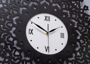 DEKORACYJNY, AŻUROWY ZEGAR VINTAGE, FRENCH STYLE