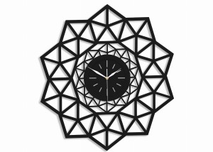 DEKORACYJNY, GEOMETRYCZNY ZEGAR AŻUROWY 