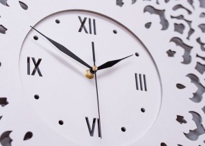 DEKORACYJNY, AŻUROWY ZEGAR VINTAGE, FRENCH STYLE