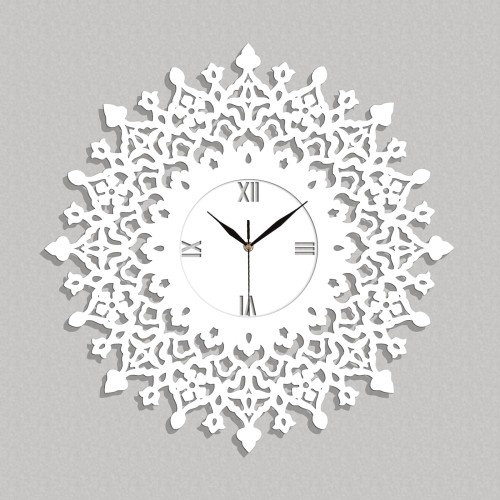 DEKORACYJNY, AŻUROWY ZEGAR VINTAGE, FRENCH STYLE