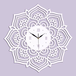 DEKORACYJNY, AŻUROWY ZEGAR ŚCIENNY, MANDALA, 60 cm