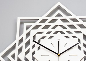 DEKORACYJNY ZEGAR AŻUROWY, ŚWIĘTA GEOMETRIA 
