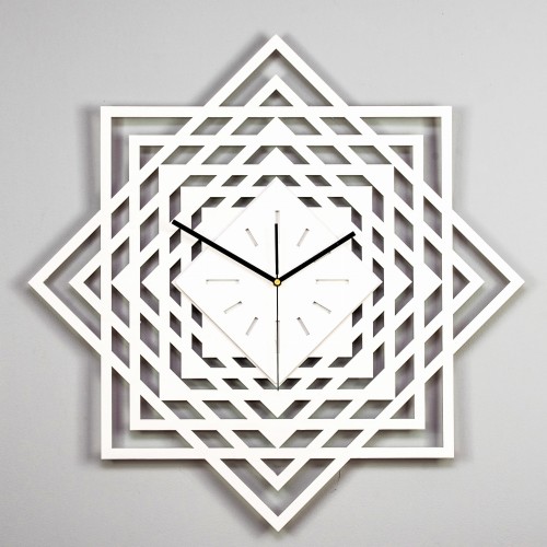 DEKORACYJNY ZEGAR AŻUROWY, ŚWIĘTA GEOMETRIA 