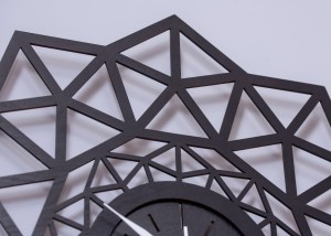 DEKORACYJNY, GEOMETRYCZNY ZEGAR AŻUROWY 