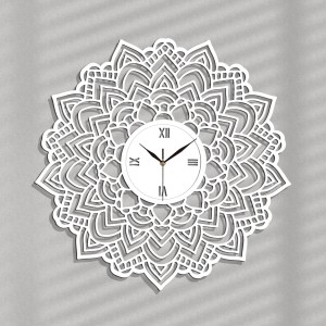 DEKORACYJNY ZEGAR AŻUROWY, KORONKA, VINTAGE,60 cm , CZARNY