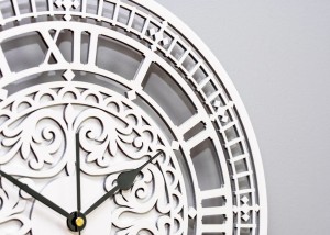 DEKORACYJNY, AŻUROWY ZEGAR WIKTORIAŃSKI