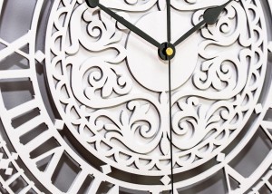 DEKORACYJNY, AŻUROWY ZEGAR WIKTORIAŃSKI
